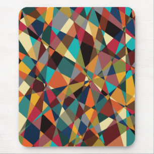 Shattered Geometric Mid Century Modern Abstract Mouse Mat