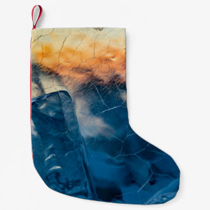Shattered glass small christmas stocking