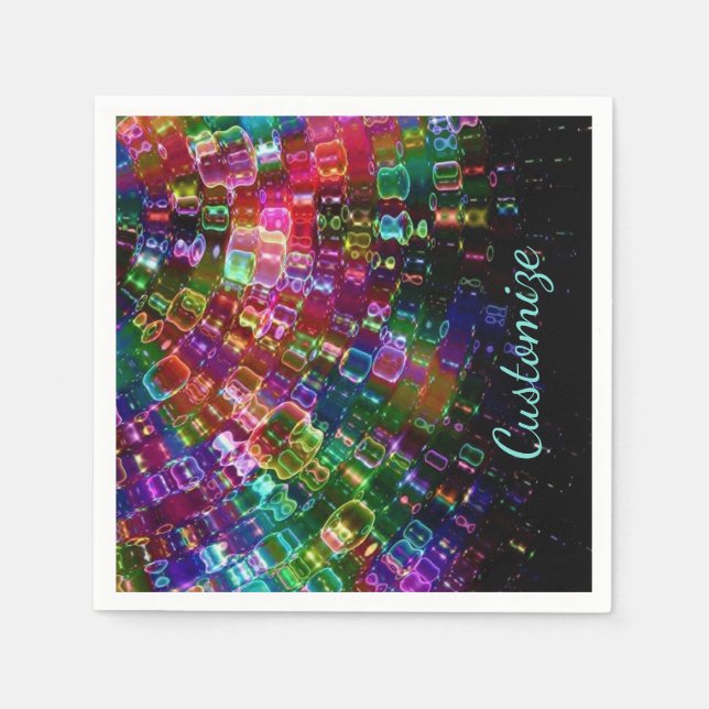 Shattered Glass Spiral Napkins (Front)