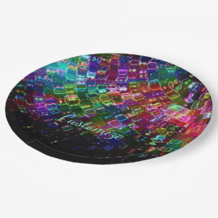 Shattered Glass Spiral Paper Plates 3