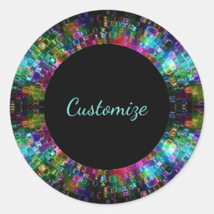 Shattered Glass Spiral Stickers