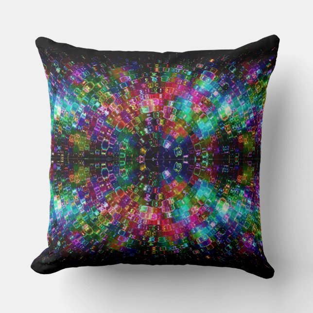 Shattered Glass Spiral Throw Pillow (Front)