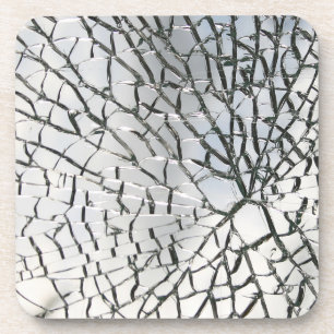 Shattered glass texture coaster