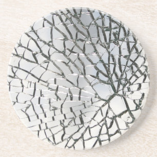 Shattered glass texture coaster