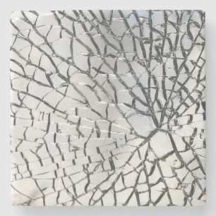 Shattered glass texture stone coaster