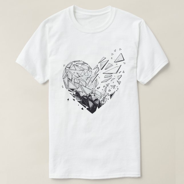 Shattered Heart T-Shirt (Design Front)