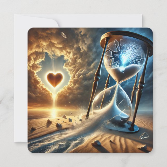 Shattered Hourglass: A Message of Faith Holiday Card (Front)
