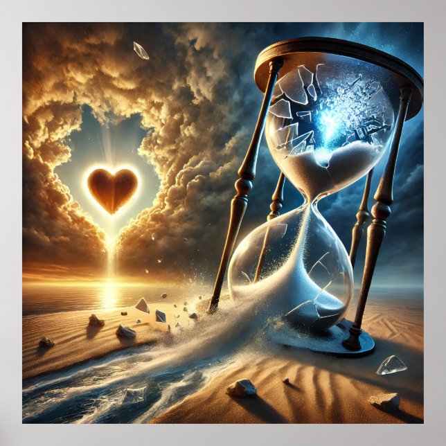 Shattered Hourglass: A Surreal Vision of Time and  Poster (Front)