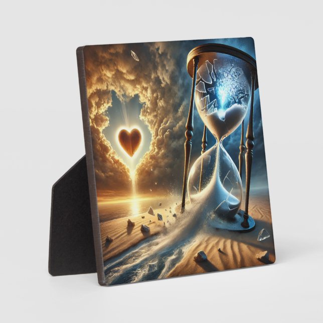 Shattered Hourglass: A Symbol of Enduring Faith Plaque (Front)