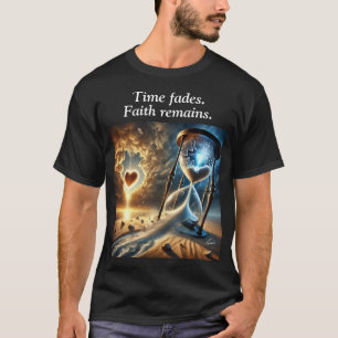 Shattered Hourglass: Faith Over Time Surreal T-Shirt