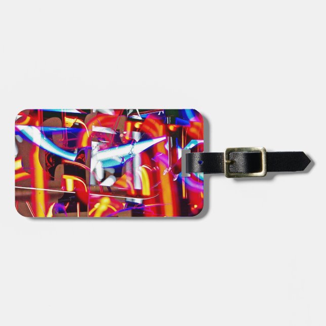 shattered lights luggage tag (Front Horizontal)
