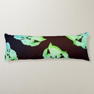Shattered marble abstract modern art white green body cushion