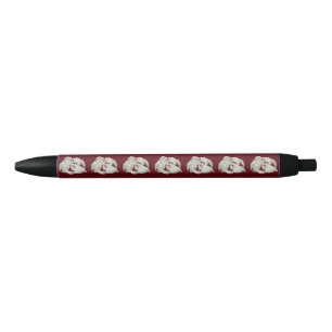 Shattered marble abstract modern art white plum    black ink pen