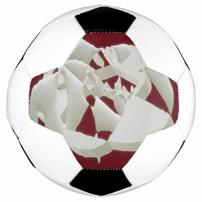 Shattered marble abstract modern art white plum    football (Front)