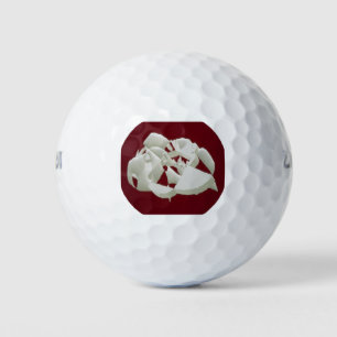 Shattered marble abstract modern art white plum    golf balls