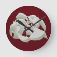 Shattered marble abstract modern art white plum