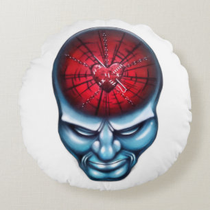 “Shattered Mind” Round Cushion
