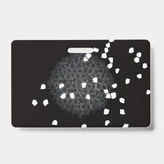 Shattered Puzzle Pattern Badge Horizontal ID Badge