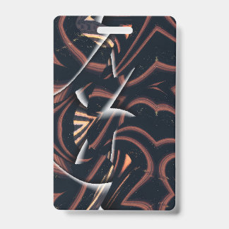 Shattered Puzzle Pattern Badge ID Badge