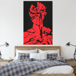 Shattered Red Reflection Canvas Print