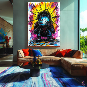 Shattered Reflections – Surreal Expressionist Art Poster