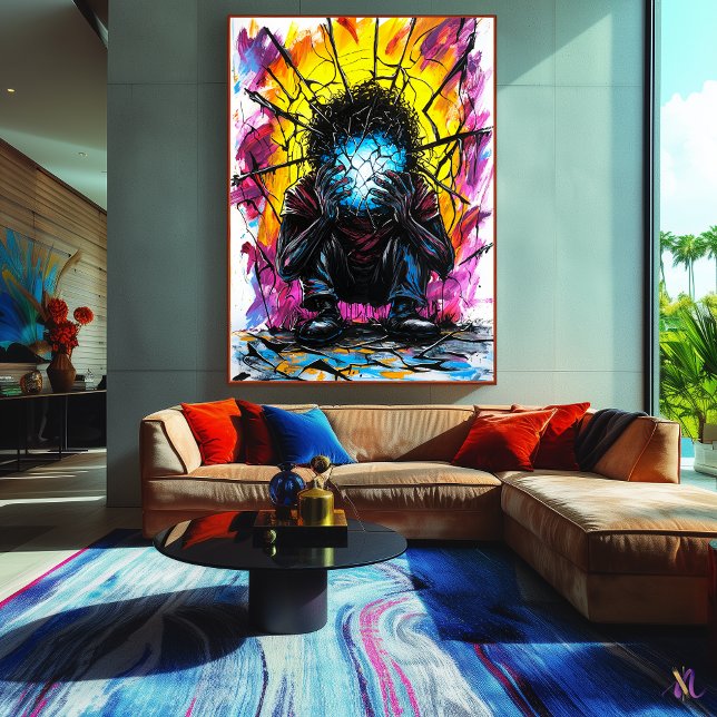 Shattered Reflections – Surreal Expressionist Art Poster (Creator Uploaded)