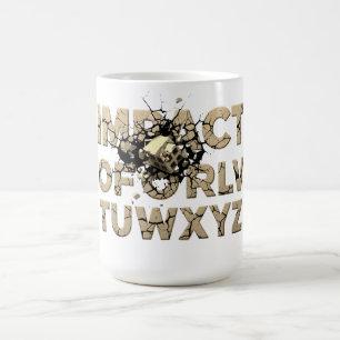 Shattered Rock Text Urban Grunge Art Coffee Mug