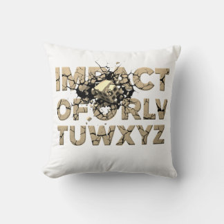 Shattered Rock Text Urban Grunge Art Cushion