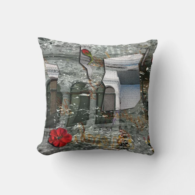 Shattered, Scattered & Wrapped Cushion (Front)