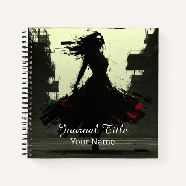 Shattered Silhouette Journal — Custom Name & Title (Front)