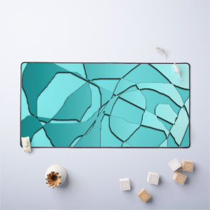 Shattered Teal Desk Mat
