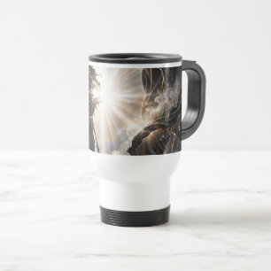 Shattered Veil of Light - Black Gold Luxury Travel Mug