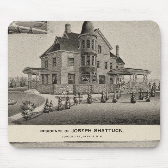 Shattuck residence, McLane Mills Mouse Mat (Front)