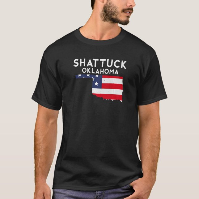 Shattuck USA State America Travel Oklahoman Premiu T-Shirt (Front)