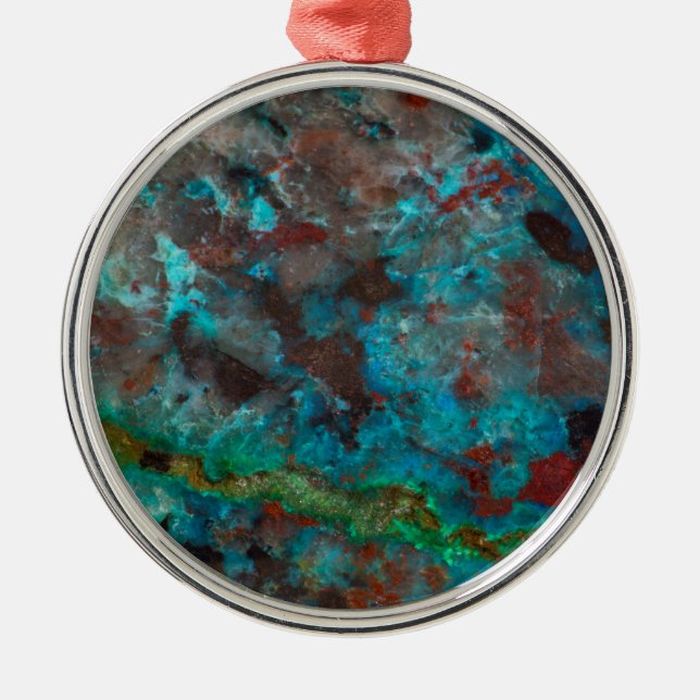 Shattuckite Metal Tree Decoration (Front)