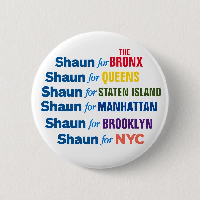 Shaun Donovan for NYC Mayor 2021 Button (Front)