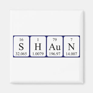 Shaun periodic table name magnet