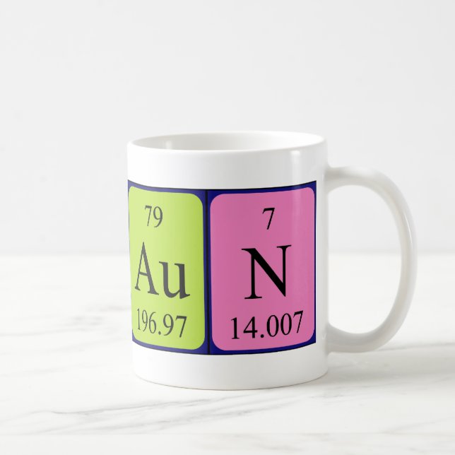 Shaun periodic table name mug (Right)