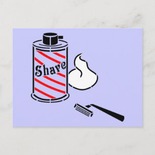 Shave Cream and Razor Postcard