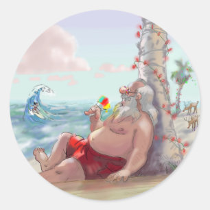 sHaVe IcE sAnTa Classic Round Sticker