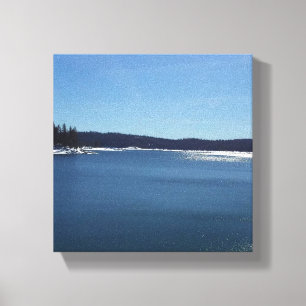 Shaver Lake in winter Canvas Print