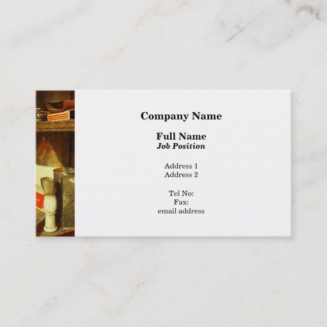 Shaving Brush Business Card (Front)
