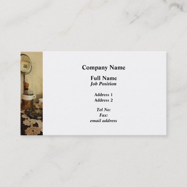 Shaving Brush, Mug and Mirror Business Card (Front)