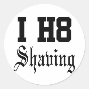 shaving classic round sticker