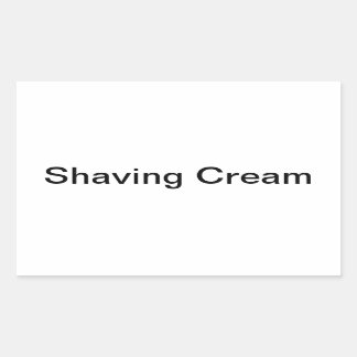 Shaving Cream Labels/ Rectangular Sticker