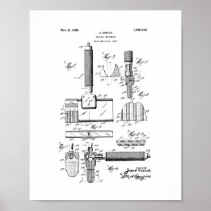 Shaving Implement Patent Poster