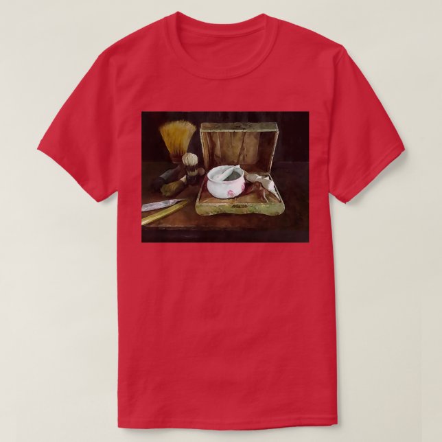 Shaving Mug and Shaving Brushes Classic TShirt (Design Front)