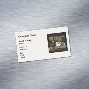 Shaving Mug and Shaving Brushes Magnetic Business Card