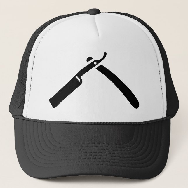 Shaving razor trucker hat (Front)