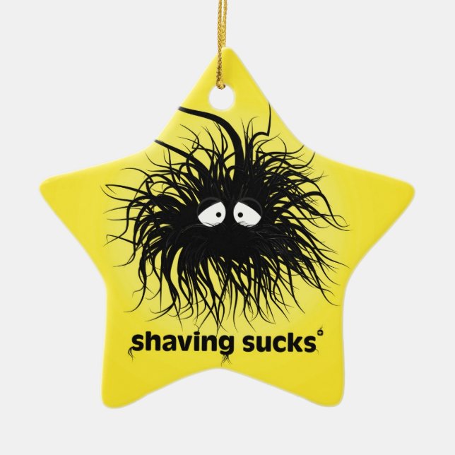 SHAVING SUCKS CERAMIC TREE DECORATION (Front)